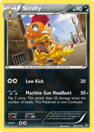 Scrafty - 67/111 - Uncommon - Reverse Holo