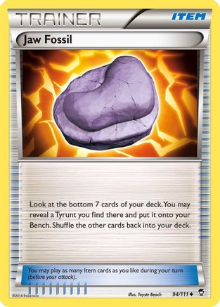 Jaw Fossil - 94/111 - Uncommon - Reverse Holo