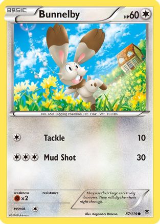 Bunnelby - 87/119 - Common - Reverse Holo