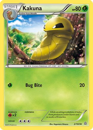 Kakuna - 2/160 - Uncommon - Reverse Holo