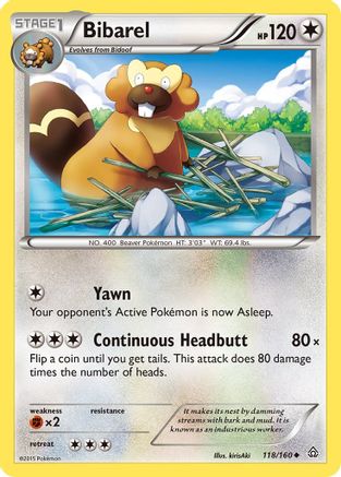 Bibarel - 118/160 - Uncommon