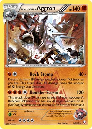Team Magma's Aggron - 14/34 - Holo Rare