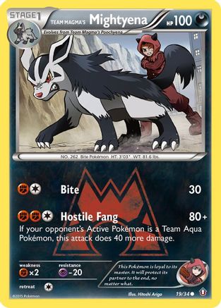 Team Magma's Mightyena - 19/34 - Common - Reverse Holo