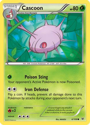 Cascoon - 6/108 - Common - Reverse Holo