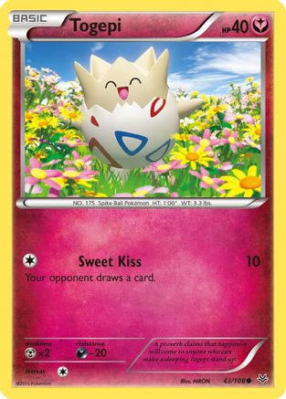 Togepi - 43/108 - Common - Reverse Holo