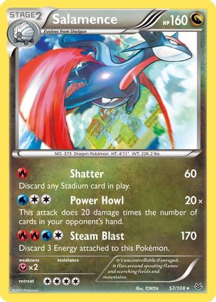 Salamence - 57/108 - Holo Rare - Reverse Holo