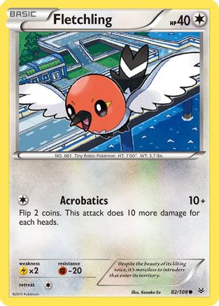 Fletchling - 82/108 - Common - Reverse Holo