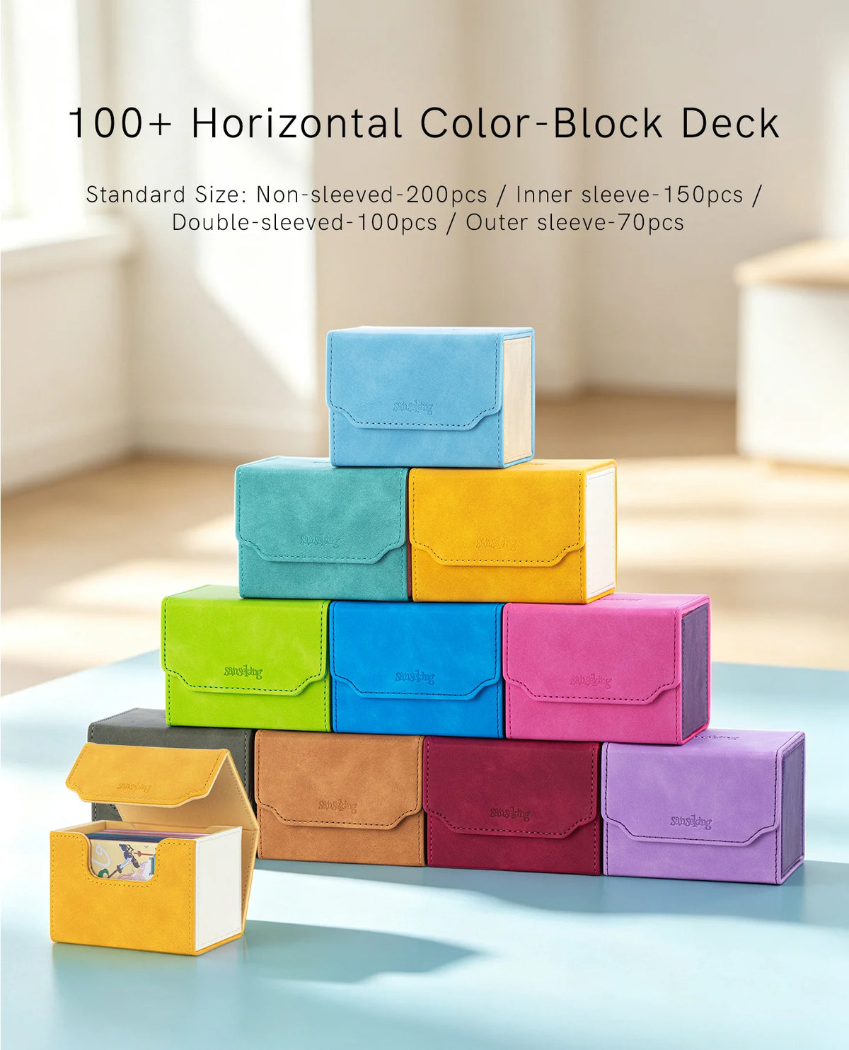 Sanseking - Horizontal Deck Box - 100ct - Various Dual Colors