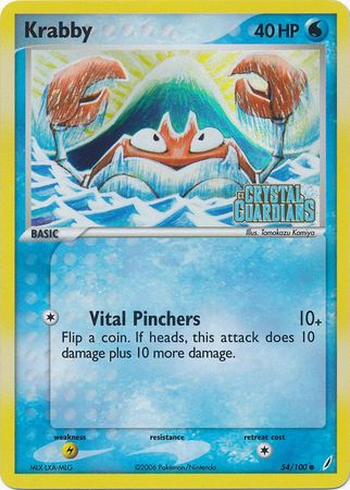 Krabby 54/100 - Common - Reverse Holo