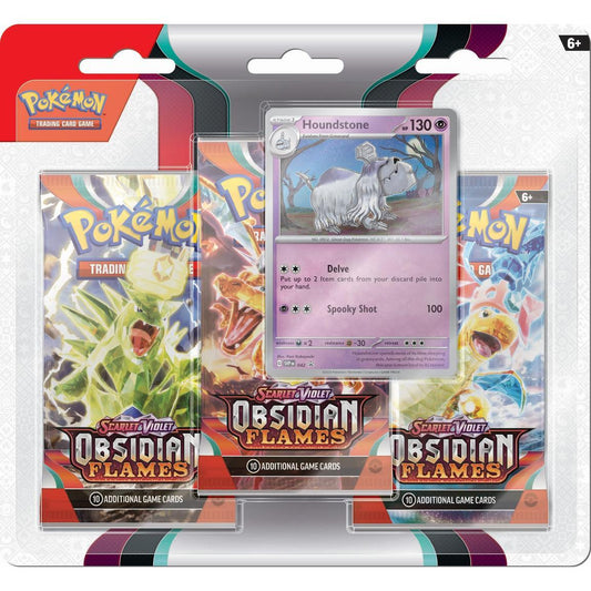 Pokémon Scarlet & Violet-Obsidian Flames 3 Booster Packs & Greavard Promo Card