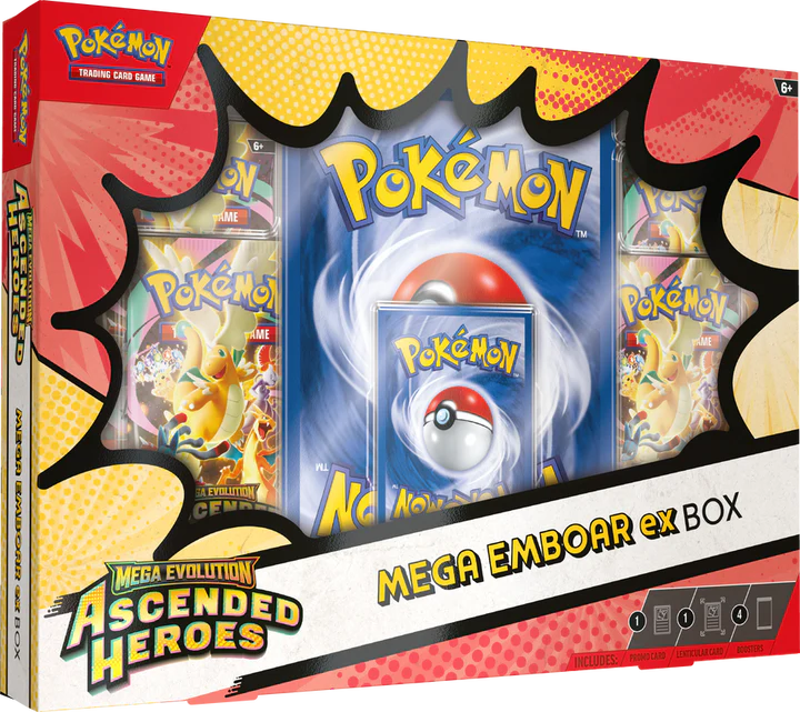 Pokemon - Mega Evolution - Ascended Heroes - Mega Emboar ex Box