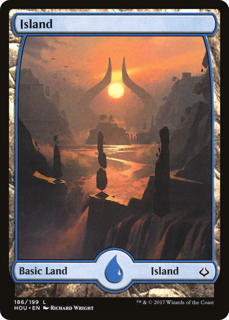 Island (186) - Full Art (HOU-186) Foil