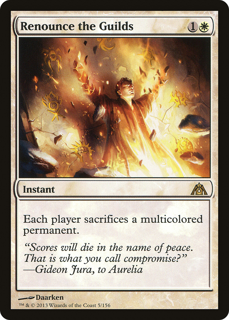 Renounce the Guilds (DGM-005) Foil