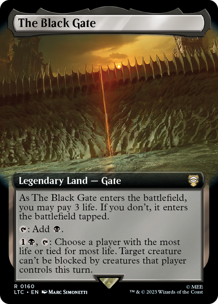 The Black Gate (LTC-160) - Tales of Middle-earth Commander: (Extended Art)