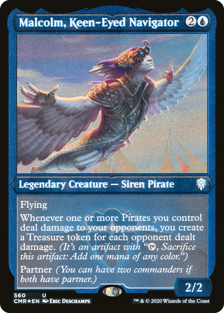 Malcolm, Keen-Eyed Navigator (Foil Etched) (CMR-560) Foil