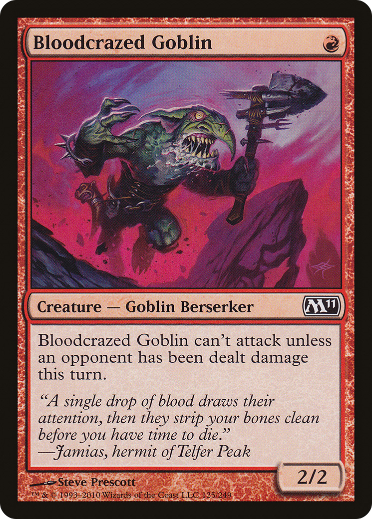 Bloodcrazed Goblin (M11-125) Foil
