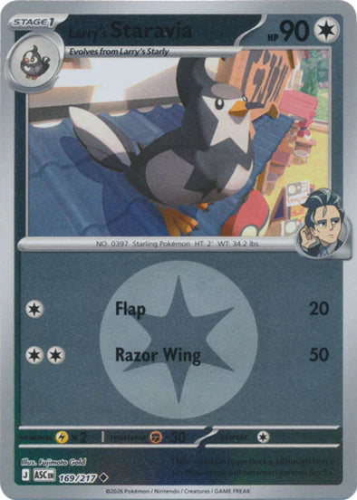 Larry's Staravia (Energy Symbol Pattern) - 169/217 - Uncommon - Reverse Holo