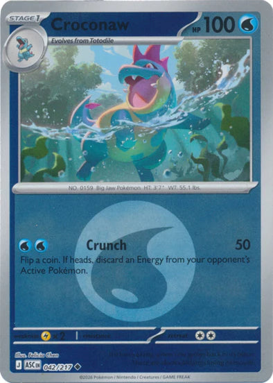 Croconaw (Energy Symbol Pattern) - 042/217 - Uncommon - Reverse Holo