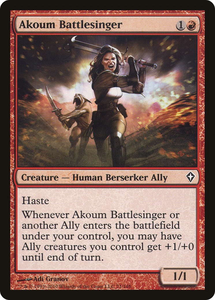 Akoum Battlesinger (WWK-071)  Foil