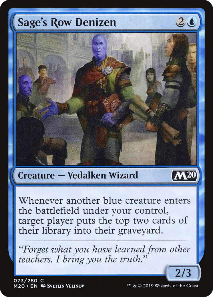 Sage's Row Denizen (M20-073)  Foil