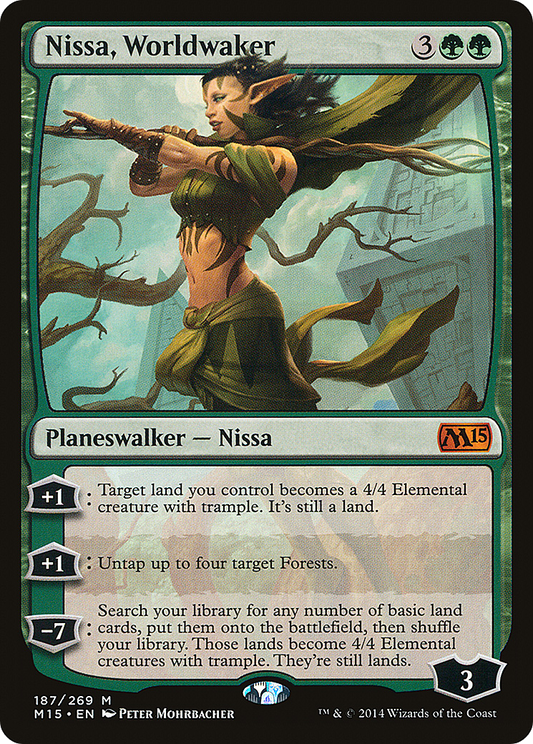 Nissa, Worldwaker (M15-187)  Foil