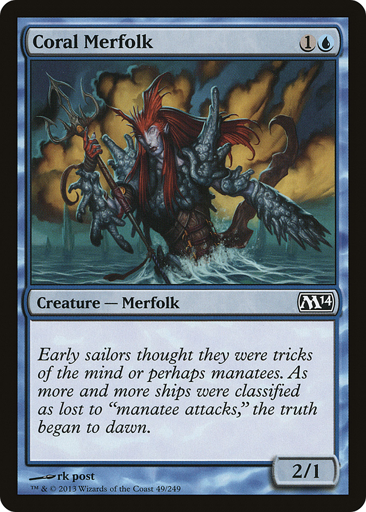 Coral Merfolk (M14-049)  Foil