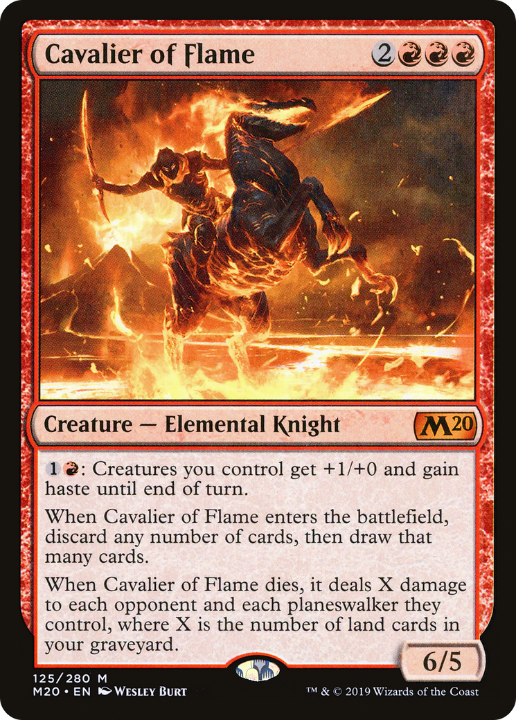 Cavalier of Flame (M20-125)  Foil