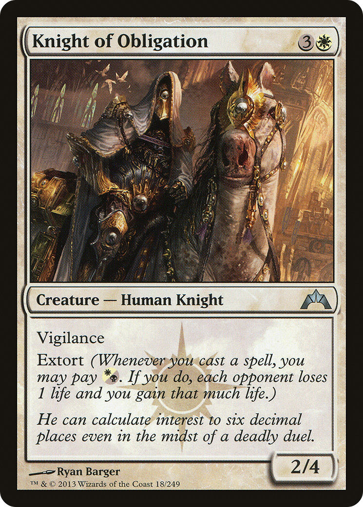 Knight of Obligation (GTC-018)  Foil