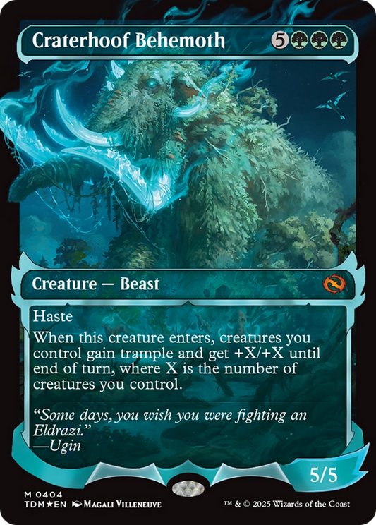 Craterhoof Behemoth (TDM-404) - Tarkir: Dragonstorm: (Showcase) Foil