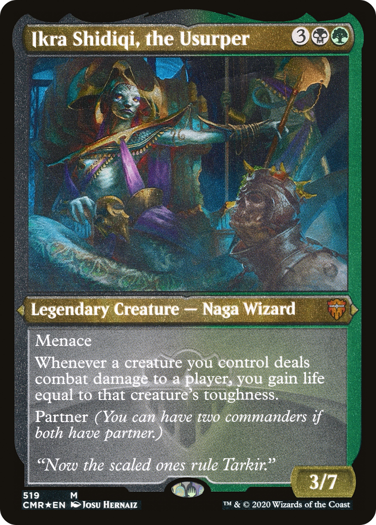 Ikra Shidiqi, the Usurper (Foil Etched) (CMR-519)  Foil