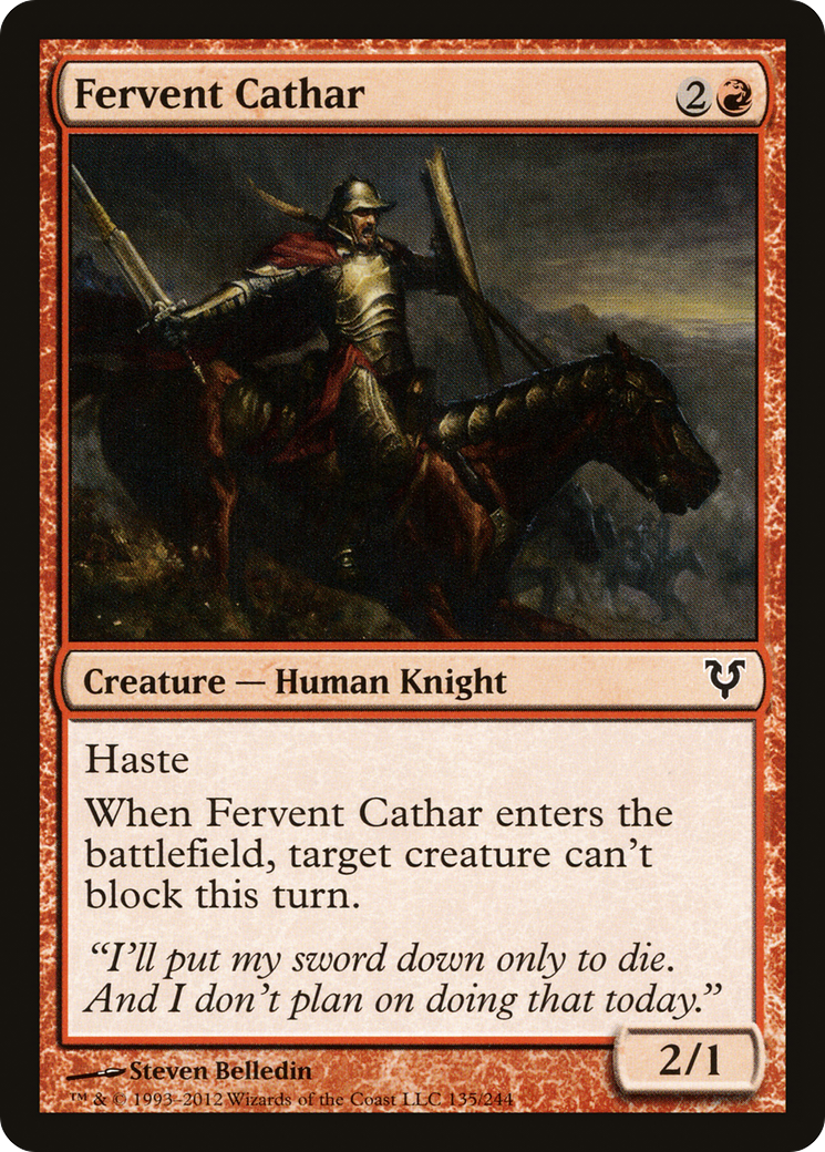 Fervent Cathar (AVR-135)  Foil