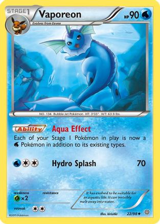 Vaporeon - 22/98 - Uncommon