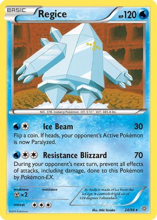 Regice - 24/98 - Rare - Reverse Holo