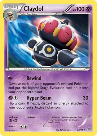 Claydol - 33/98 - Rare