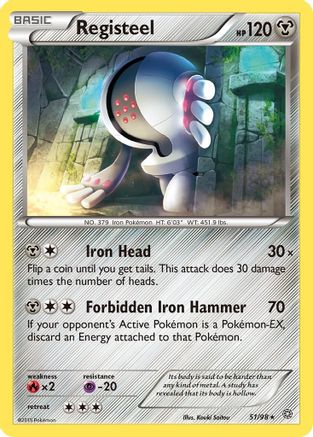 Registeel - 51/98 - Rare - Reverse Holo