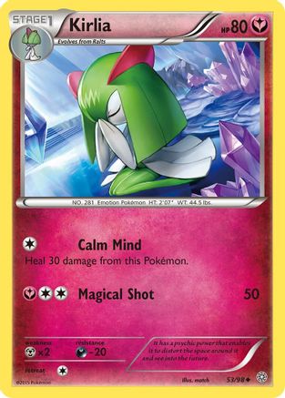 Kirlia - 53/98 - Uncommon - Reverse Holo