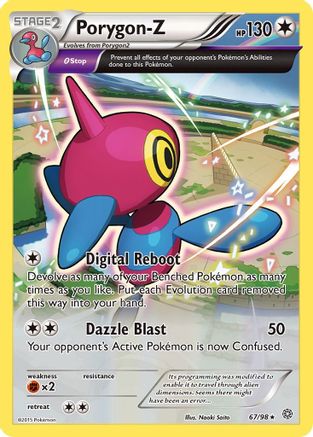 Porygon-Z (67) - 67/98 - Holo Rare - Reverse Holo