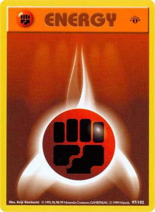 Fighting Energy 097/102  - Unlimited Base Set Shadowless - Common