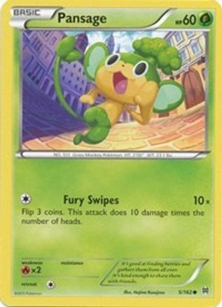 Pansage - 5/162 - Common - Reverse Holo