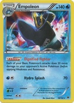 Empoleon - 38/162 - Holo Rare - Reverse Holo