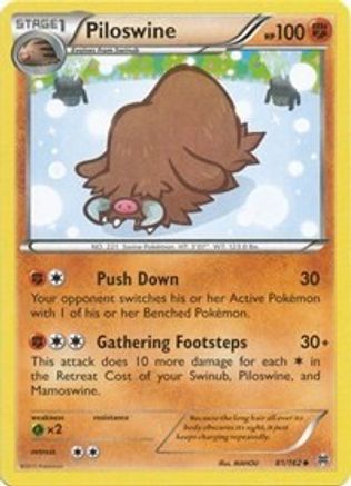 Piloswine - 81/162 - Uncommon - Reverse Holo