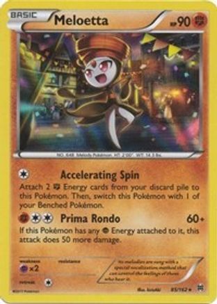 Meloetta - 85/162 - Holo Rare - Reverse Holo