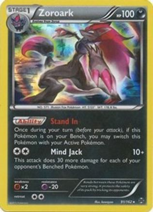 Zoroark - 91/162 - Holo Rare - Reverse Holo