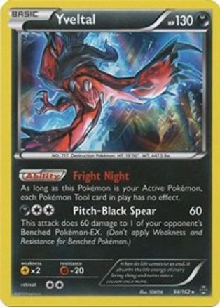 Yveltal - 94/162 - Holo Rare - Reverse Holo