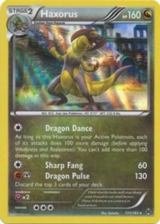 Haxorus - 111/162 - Holo Rare - Reverse Holo