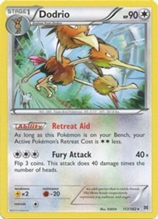 Dodrio - 117/162 - Rare - Reverse Holo