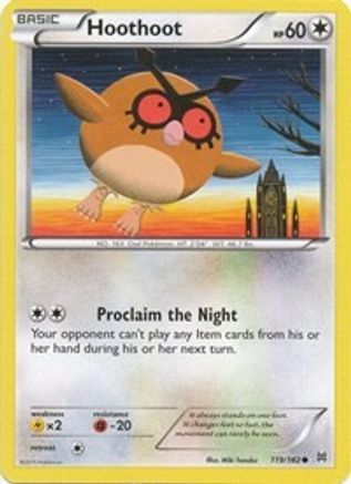 Hoothoot - 119/162 - Common - Reverse Holo