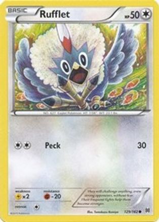 Rufflet - 129/162 - Common - Reverse Holo