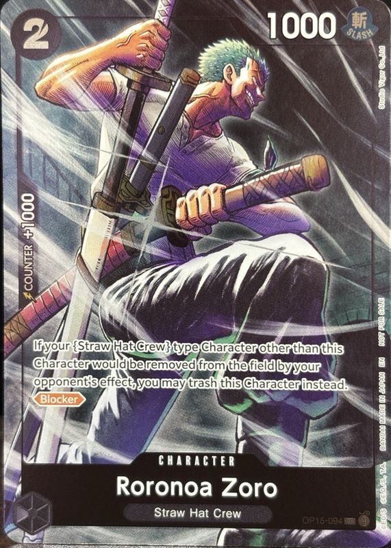 Roronoa Zoro (OP15-094) (Dash Pack) (OP15-094) - Adventure on Kami's Island Foil