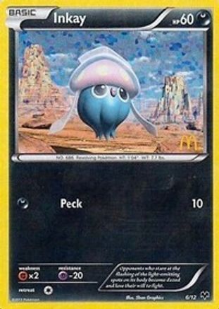 Inkay - 6/12  - Holofoil McDonalds Promos 2014 - Promo